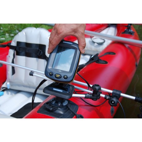 Fishfinder top plate (100 x 100 mm) with transducer arm mount 